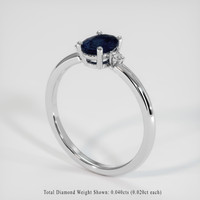 0.91 Ct. Sapphire Ring, Platinum 950 2