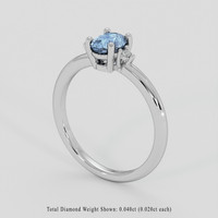 0.78 Ct. Blue Sapphire Ring, Platinum 950 2