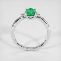 0.72 Ct. Emerald Ring, Platinum 950 3