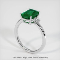 2.28 Ct. Emerald Ring, Platinum 950 2