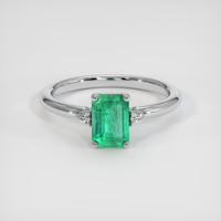 0.94 Ct. Emerald Ring, Platinum 950 1