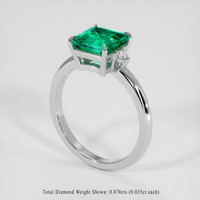 2.02 Ct. Emerald Ring, Platinum 950 2