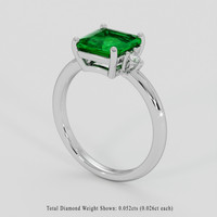 1.27 Ct. Emerald Ring, Platinum 950 2