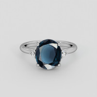2.99 Ct. Blue Spinel Ring, Platinum 950 1