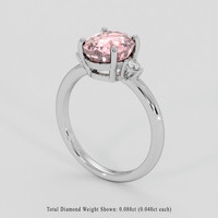 3.37 Ct. Padparadscha Sapphire Ring, Platinum 950 2