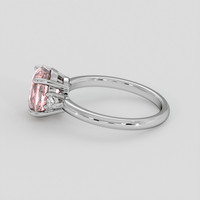 3.37 Ct. Padparadscha Sapphire Ring, Platinum 950 4