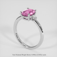 2.04 Ct. Pink Sapphire Ring, Platinum 950 2