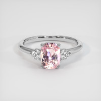 2.04 Ct. Padparadscha Sapphire Ring, Platinum 950 1
