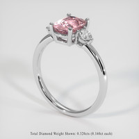 2.04 Ct. Padparadscha Sapphire Ring, Platinum 950 2