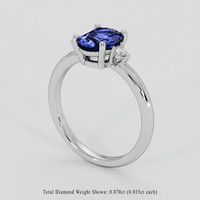 1.54 Ct. Blue Sapphire Ring, Platinum 950 2