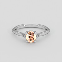 1.02 Ct. Padparadscha Sapphire Ring, Platinum 950 1