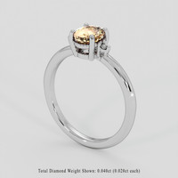 1.02 Ct. Padparadscha Sapphire Ring, Platinum 950 2