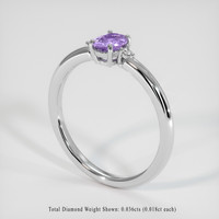 0.62 Ct. Purple Sapphire Ring, Platinum 950 2