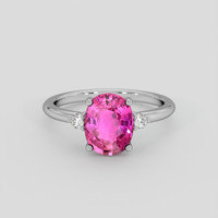 2.26 Ct. Pink Sapphire Ring, Platinum 950 1