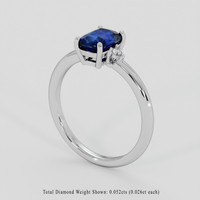 1.48 Ct. Blue Sapphire Ring, Platinum 950 2