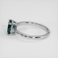 1.36 Ct. Bluish Green Sapphire Ring, Platinum 950 4