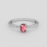 0.73 Ct. Padparadscha Sapphire Ring, Platinum 950 1