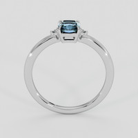 1.02 Ct. Greenish Blue Sapphire Ring, Platinum 950 3