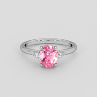 2.02 Ct. Pink Sapphire Ring, Platinum 950 1