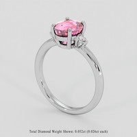 2.02 Ct. Pink Sapphire Ring, Platinum 950 2