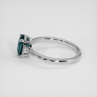 1.90 Ct. Greenish Blue Sapphire Ring, Platinum 950 4