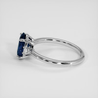 2.20 Ct. Blue Sapphire Ring, Platinum 950 4