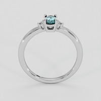 0.46 Ct. Greenish Blue Sapphire Ring, Platinum 950 3