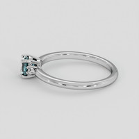 0.46 Ct. Greenish Blue Sapphire Ring, Platinum 950 4