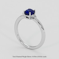 1.15 Ct. Blue Sapphire Ring, Platinum 950 2