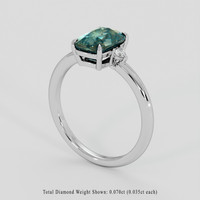 2.20 Ct. Bi Color Sapphire Ring, Platinum 950 2