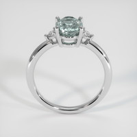 1.63 Ct. Bluish Green Sapphire Ring, Platinum 950 3