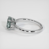 1.63 Ct. Bluish Green Sapphire Ring, Platinum 950 4