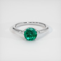 1.29 Ct. Emerald Ring, Platinum 950 1