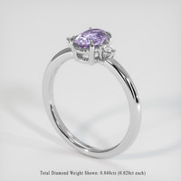 0.72 Ct. Purple Sapphire Ring, Platinum 950 2