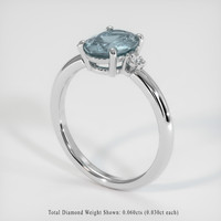 1.24 Ct. Sapphire Ring, Platinum 950 2