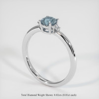 0.59 Ct. Sapphire Ring, Platinum 950 2