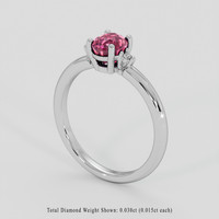 1.18 Ct. Pinkish Purple Sapphire Ring, Platinum 950 2