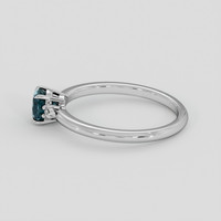 0.64 Ct. Greenish Blue Sapphire Ring, Platinum 950 4