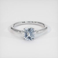 1.67 Ct. Greyish Blue Sapphire Ring, Platinum 950 1