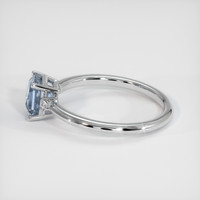 1.67 Ct. Greyish Blue Sapphire Ring, Platinum 950 4