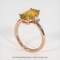 3.64 Ct. Gemstone Ring, 14K Rose Gold 2