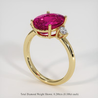 3.99 Ct. Gemstone Ring, 14K Rose Gold 2