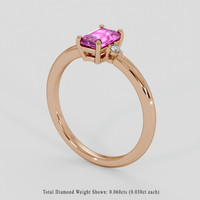1.43 Ct. Pink Sapphire Ring, 14K Rose Gold 2