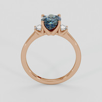2.03 Ct. Bi Color Sapphire Ring, 14K Rose Gold 3