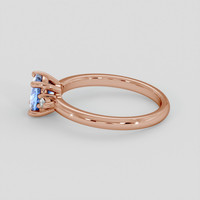 0.91 Ct. Blue Sapphire Ring, 14K Rose Gold 4