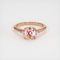 2.33 Ct. Padparadscha Sapphire Ring, 14K Rose Gold 1