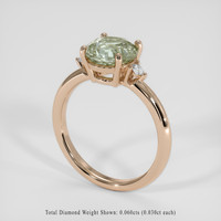 2.16 Ct. Bi Color Sapphire Ring, 14K Rose Gold 2