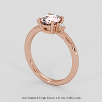 1.20 Ct. Peach Sapphire Ring, 14K Rose Gold 2