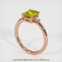 2.03 Ct. Sapphire Ring, 14K Rose Gold 2