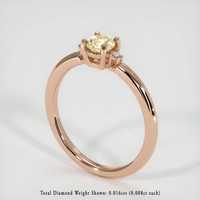 0.55 Ct. Bi Color Sapphire Ring, 18K Rose Gold 2